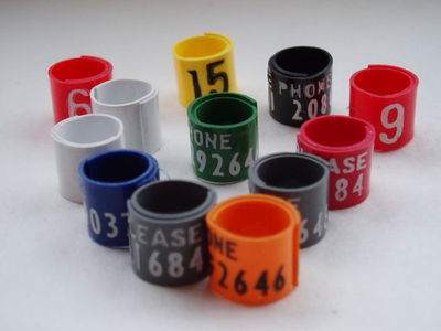 Racing Pigeon Telephone Number Leg Rings (Custom Made Identity) 8Mm Height