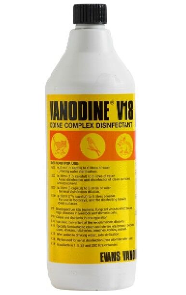 Evans Vanodine V18 Disinfectant Pigeon, Poultry Etc Replaced With Fam 30