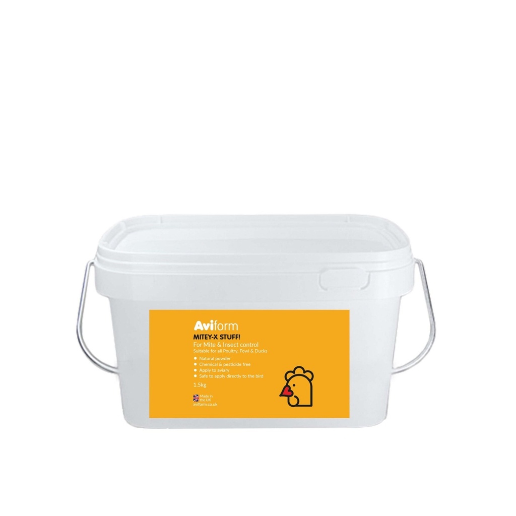 Aviform Mitey-X Stuff! Red Mite Powder For Chickens Poultry Bird Pot