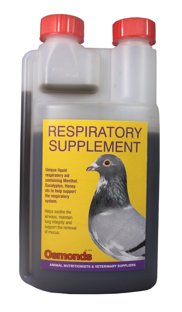 Osmond' Avian Respiratory Supplement Respiratory System Pigeons & Poultry 1 Ltr