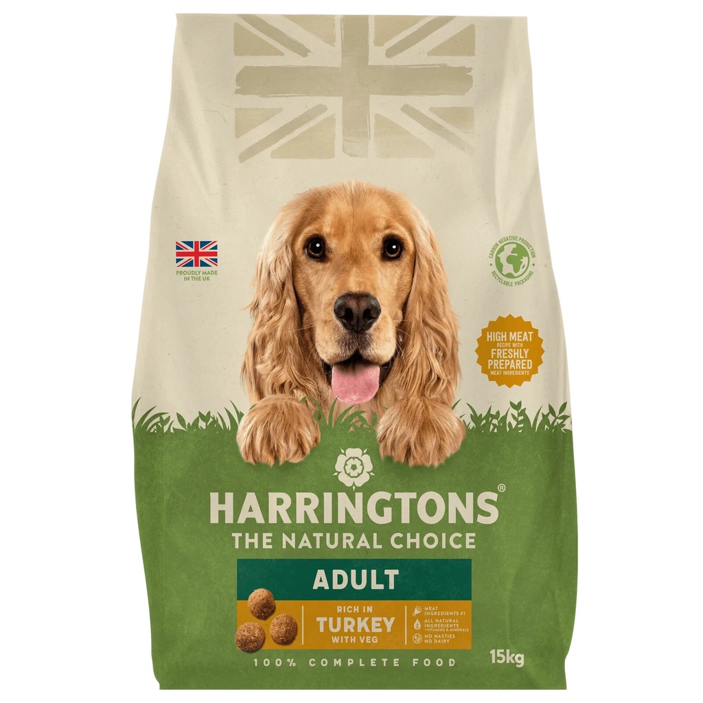 Harringtons Dry Adult Dog Food Rich In Turkey & Vegetables