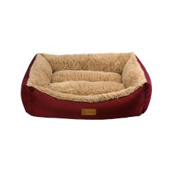 Dubex Jellybean Dog Bed Burgundy & Camel