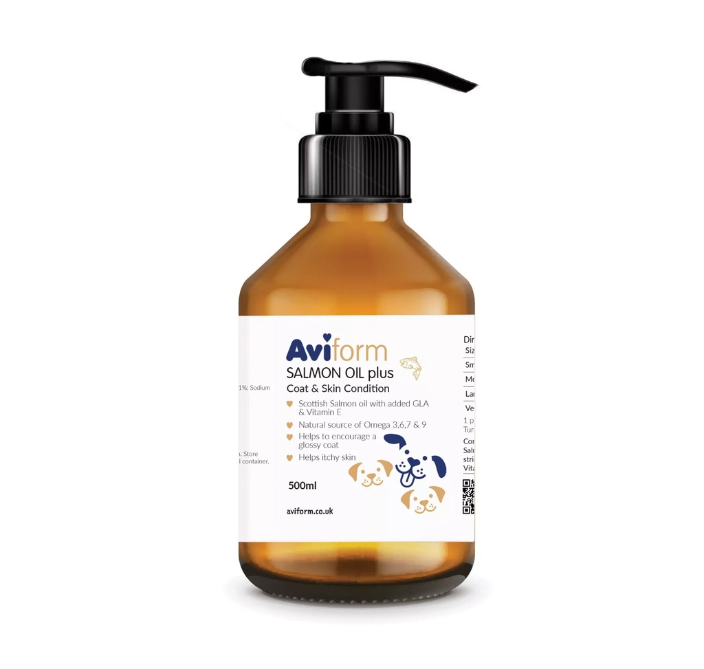 Aviform Salmon Oil Plus Coat And Skin Supplement For Dogs