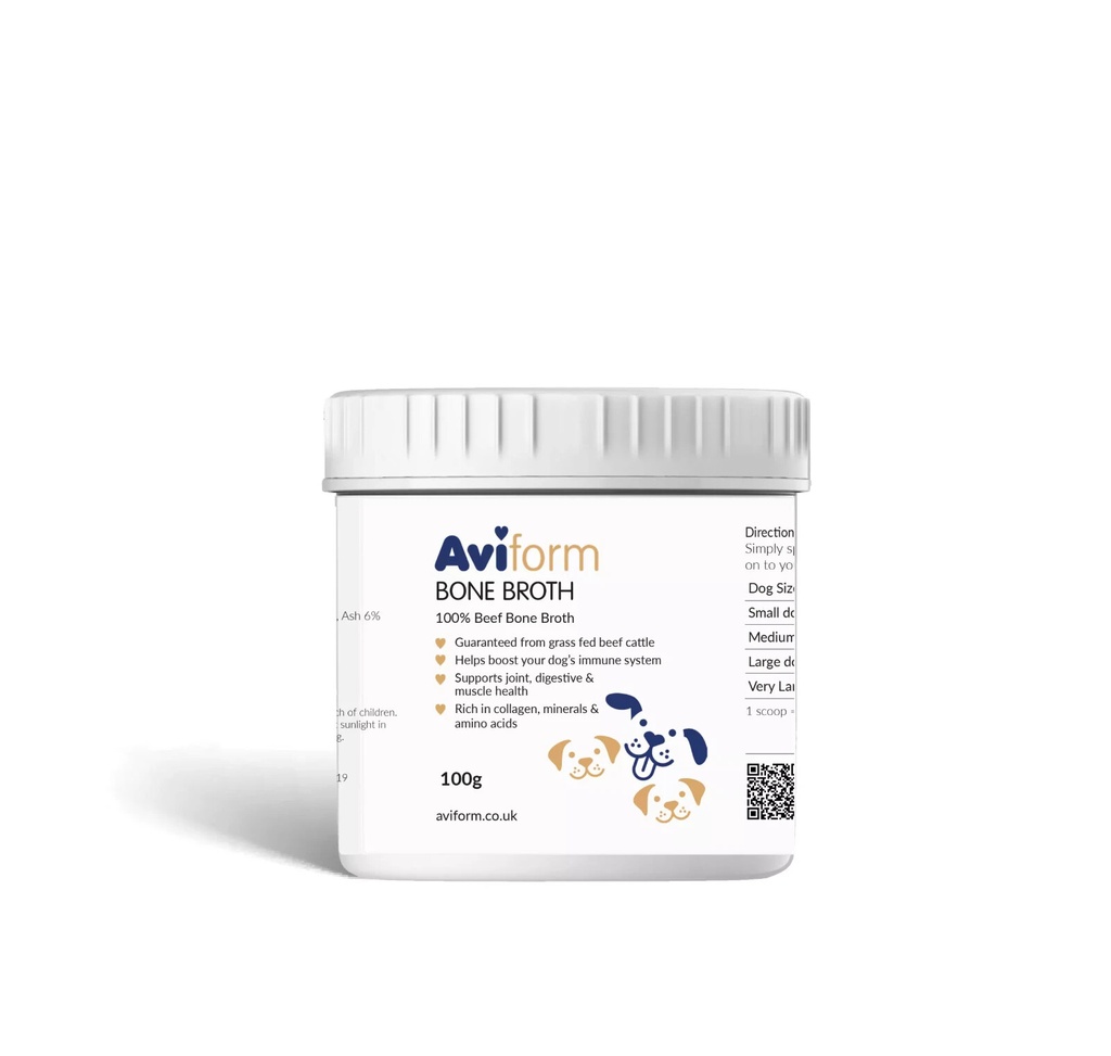 Aviform Beef Bone Broth Powder Supplement For Dogs