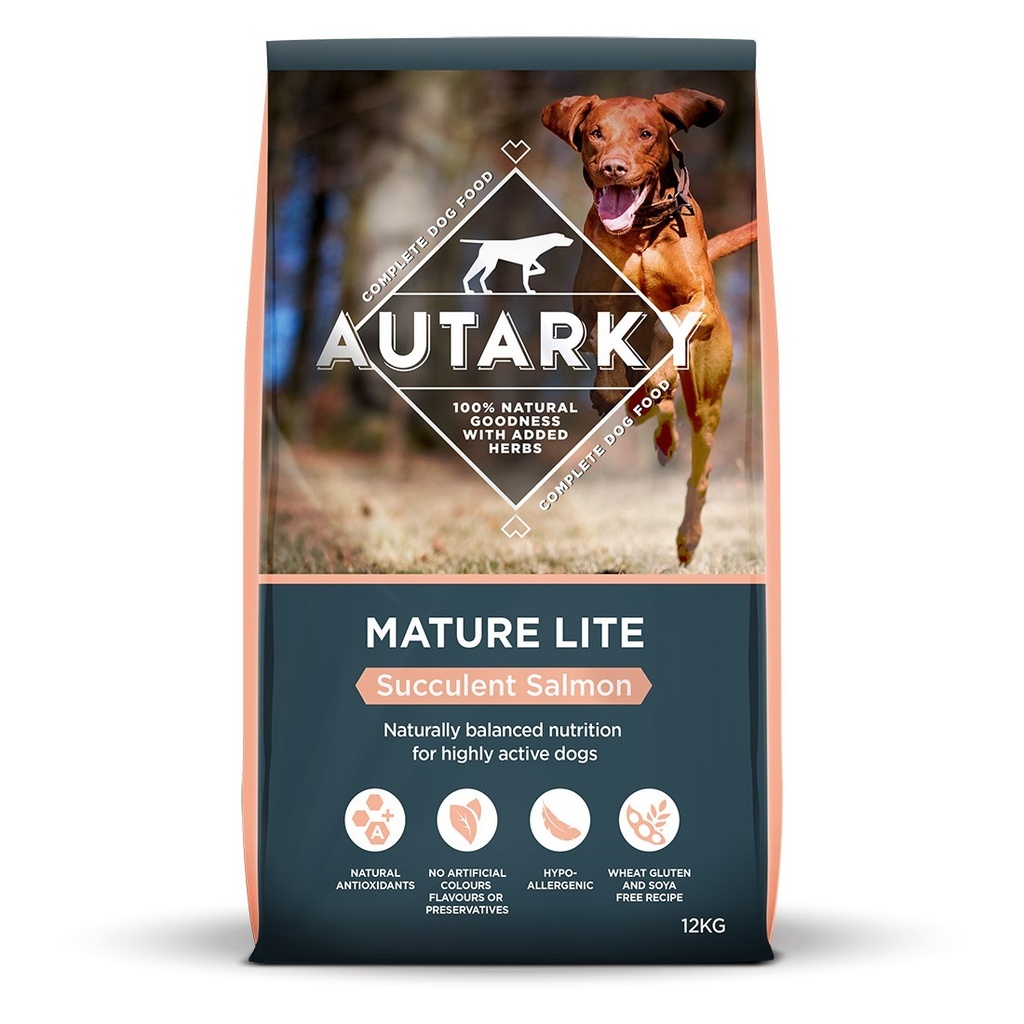 Autarky Salmon Mature Lite (Low Calorie Food Older / Overweight) Dog Food