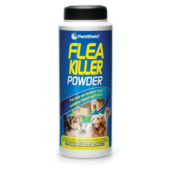 Pestshield Flea Killer Powder Treatment Dogs Fleas Beetles Earwigs Wasps