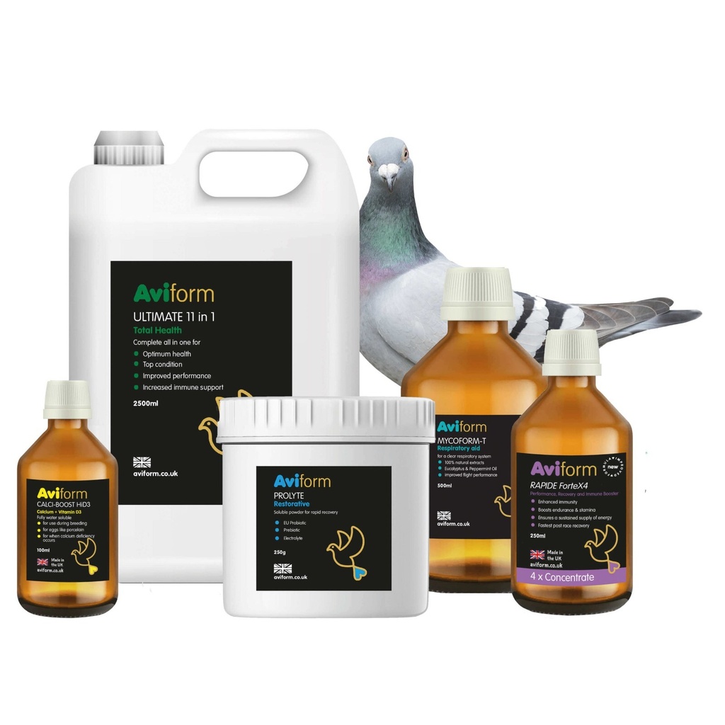Aviform Racing Pigeon Power Pack Five Products & 1 Pumps
