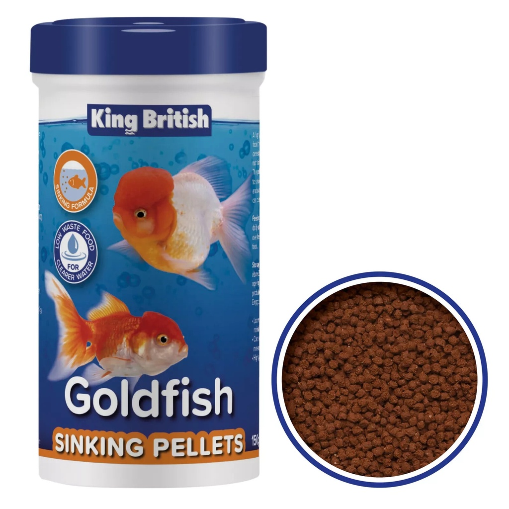 King British Goldfish Fish Food Sinking Pellets + Sinking Formula