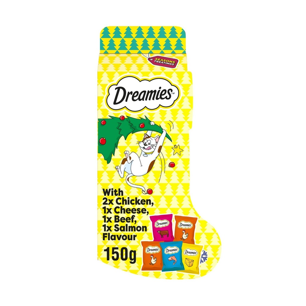 Dreamies Christmas Gift Variety Stocking Adult Cat Treats