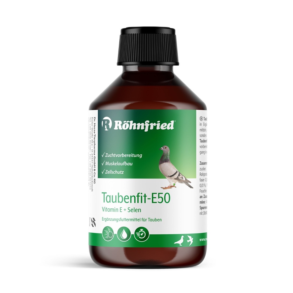 Rohnfried Taubenfit E 50 + Selenium (Concentrated E Vitamin) Pigeons -