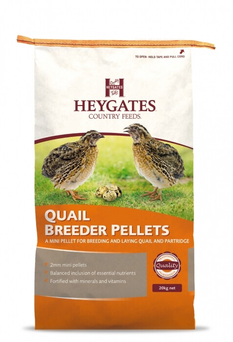 Heygates Country Feeds Quail & Partridge Breeder & Layers 2Mm Pellets Feed