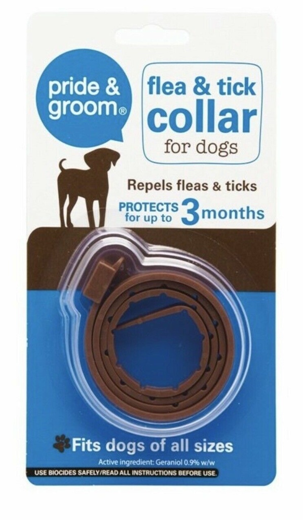 Pride & Groom Fleas & Ticks Collar For Dogs (Repels & Protects Upto 3 Months)
