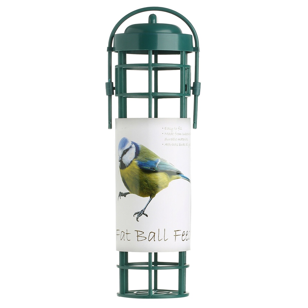 Wild Bird Suet Fat Ball Feeder (Holds Upto 4 Suet Balls) Plastic