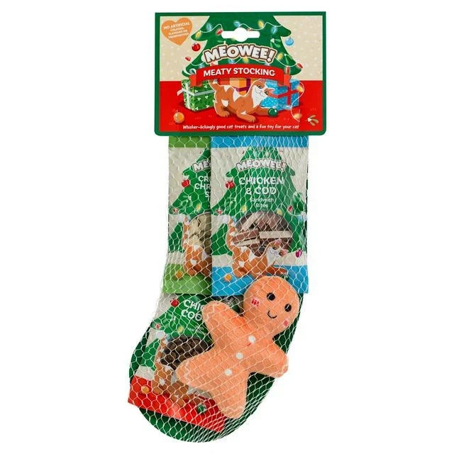 Meowee! Cat Treat Stocking For Cats Christmas 2025