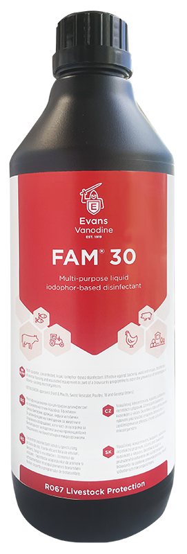 Evans Vanodine Fam 30 Disinfectant Pigeon, Poultry Etc