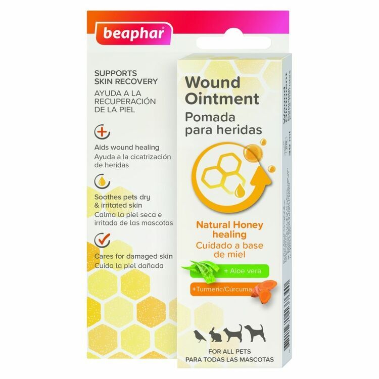 Beaphar Wound Ointment All Pets - Natural Healing Aloe Vera & Turmeric