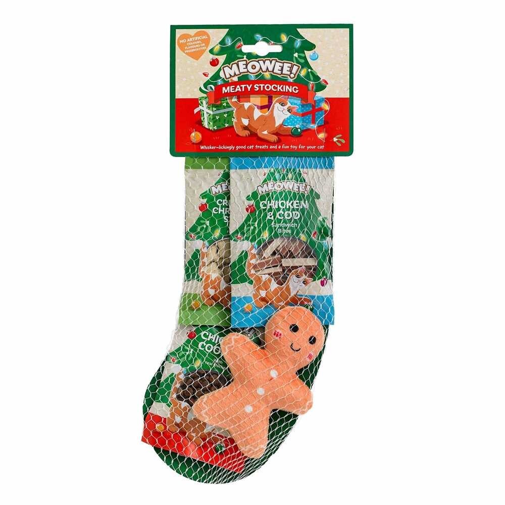 Meowee! Meaty Stocking For Cats + Toy Christmas 2025