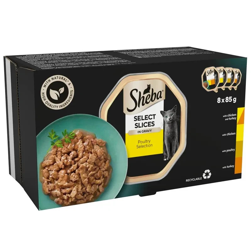 Sheba Select Slices In Gravy Poultry Selection Cat Food (Chicken & Turkey)