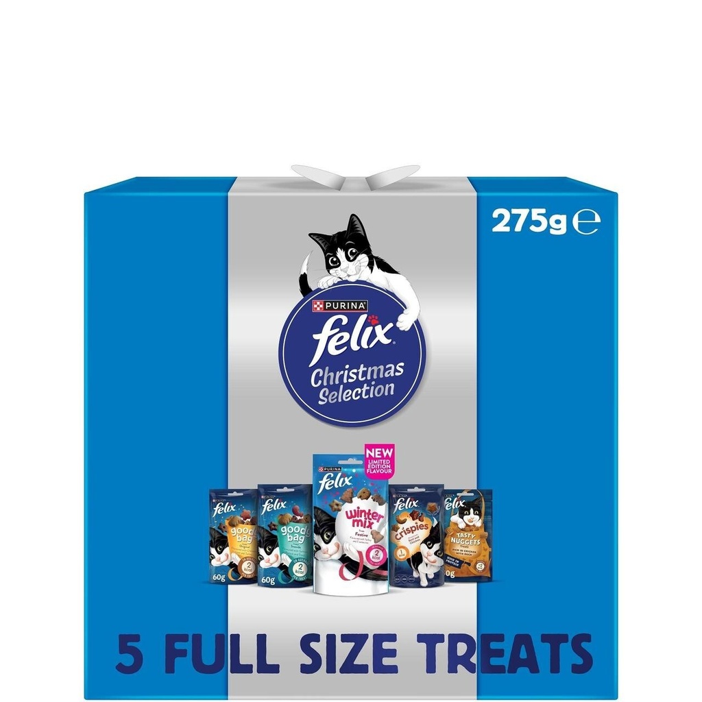 Felix Christmas Treats X5 For Cats Christmas Box