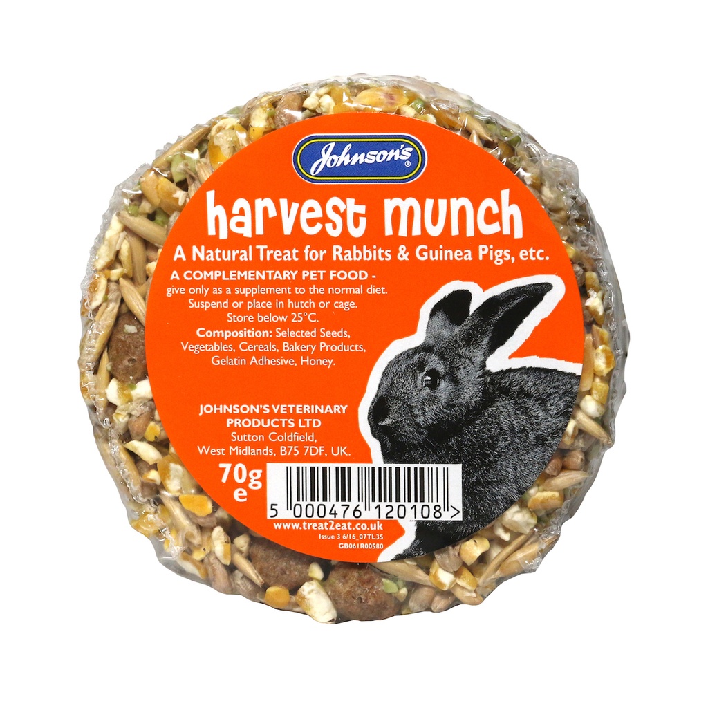 Johnson's Veterinary - Harvest Munch for Rabbits, Guinea Pigs etc
