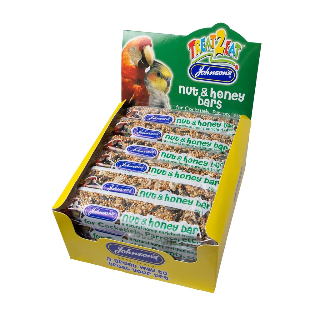 Johnson's Veterinary - Nut & Honey Bars for Cockatiels, Parrots etc