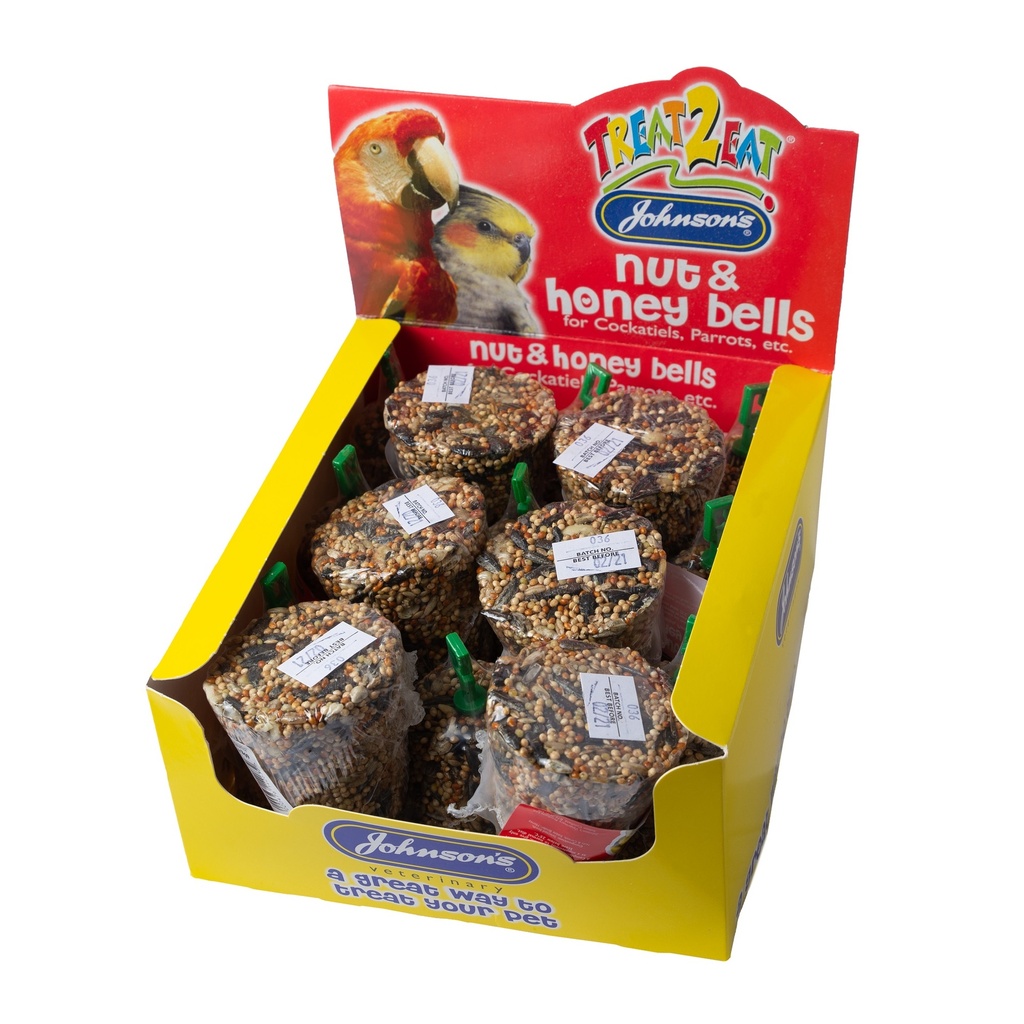 Johnson's Veterinary - Nut & Honey Bells for Cockatiels, Parrots etc