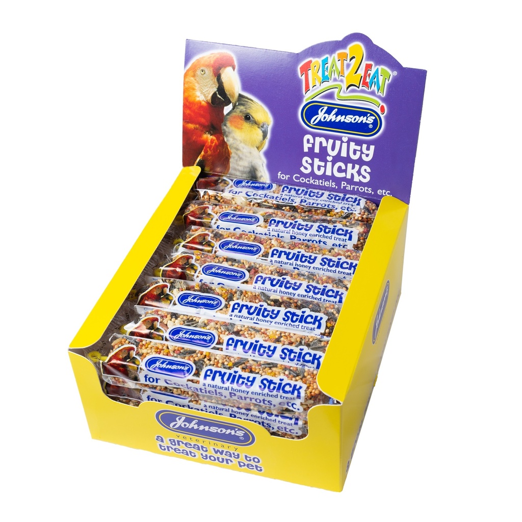 Johnson's Veterinary - Fruity Sticks for Cockatiels, Parrots etc