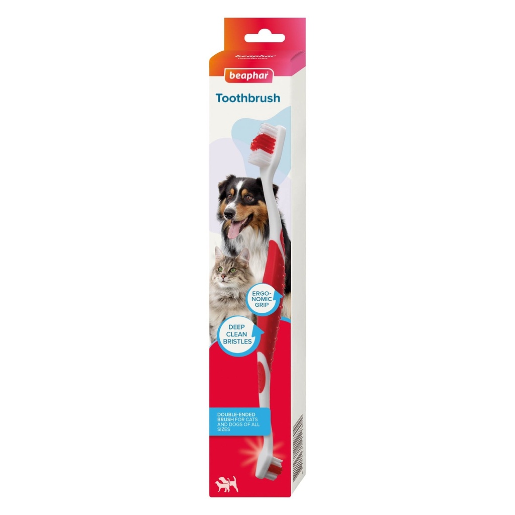 Beaphar Double-Ended Toothbrush For Cats, Dogs And All Other Pets