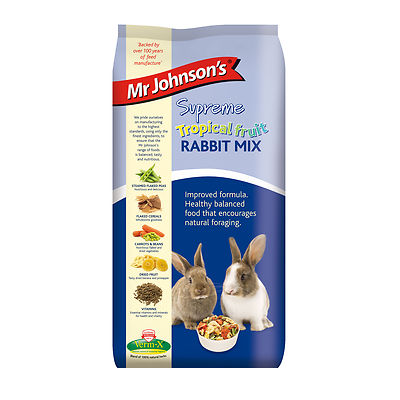 Mr Johnsons Supreme Rabbit Tropical Fruit Mix + Verm X