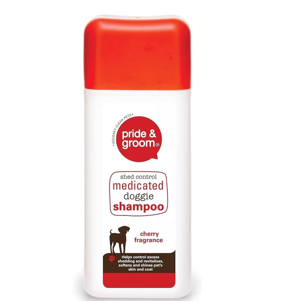 Pride & Groom Shed Control Medicated Doggie Shampoo Cherry