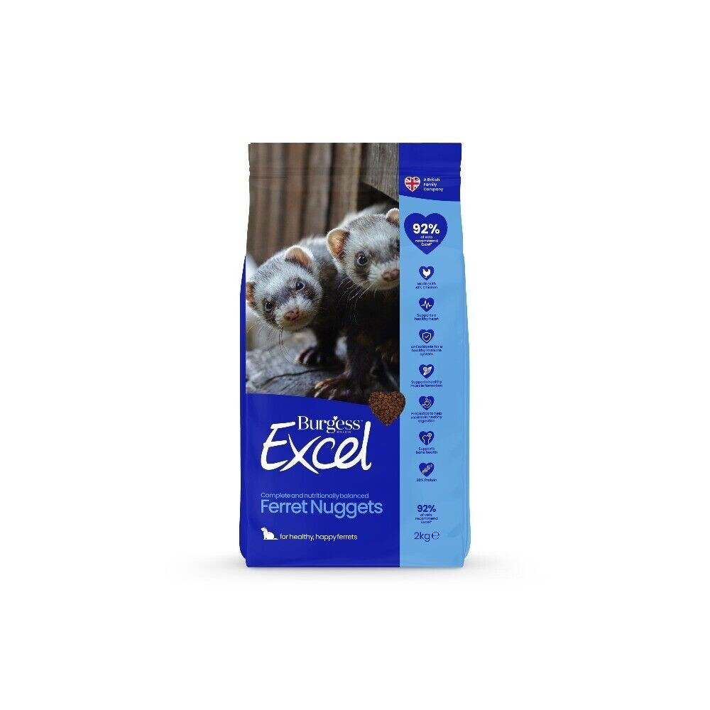 Burgess Excel Ferret Nuggets High Protein, Calcium, Healthy Teeth & Bones