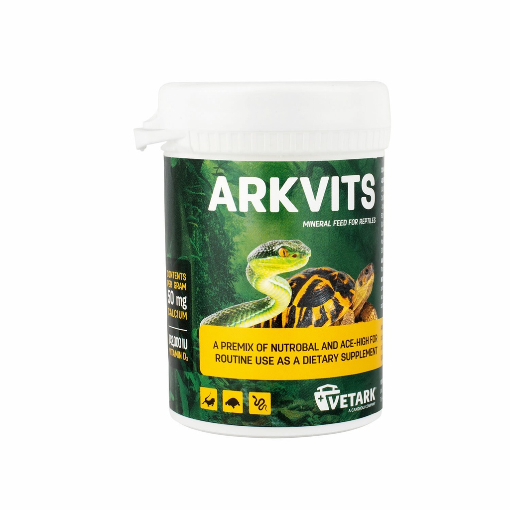 Vetark Arkvits Mineral Feed Supplement Reptile Support Vitamins A, C And E -