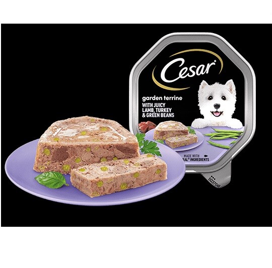 Cesar Garden Terrine With Juicy Lamb, Turkey & Green Beans 14 X Tray