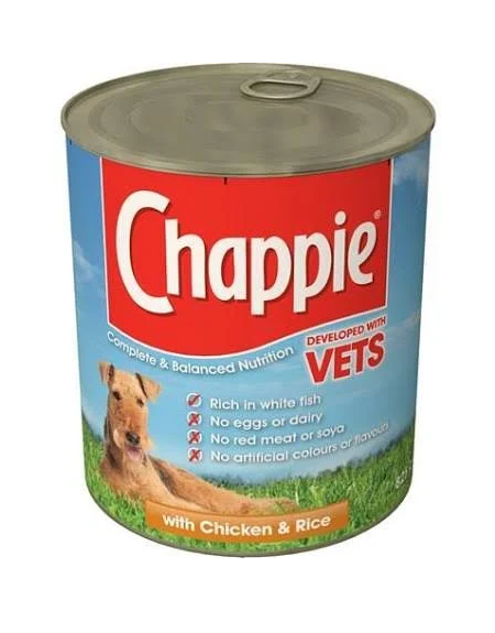 Chappie Chicken & Rice Complete Wet Pet Food For Adult Dogs X 1