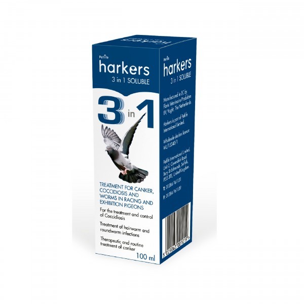 Harkers 3 In 1 Soluble Prevention Coccidiosis, Canker And Worms In Pigeons