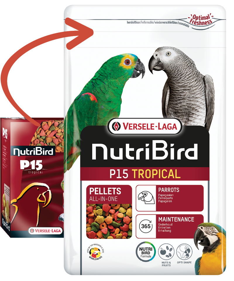Versele Laga Nutribird P15 Tropical Parrots (Resealable Bag)