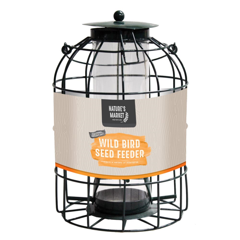 Nature' Market Seed Feeder - Wild Birds - With Squirrel Guard