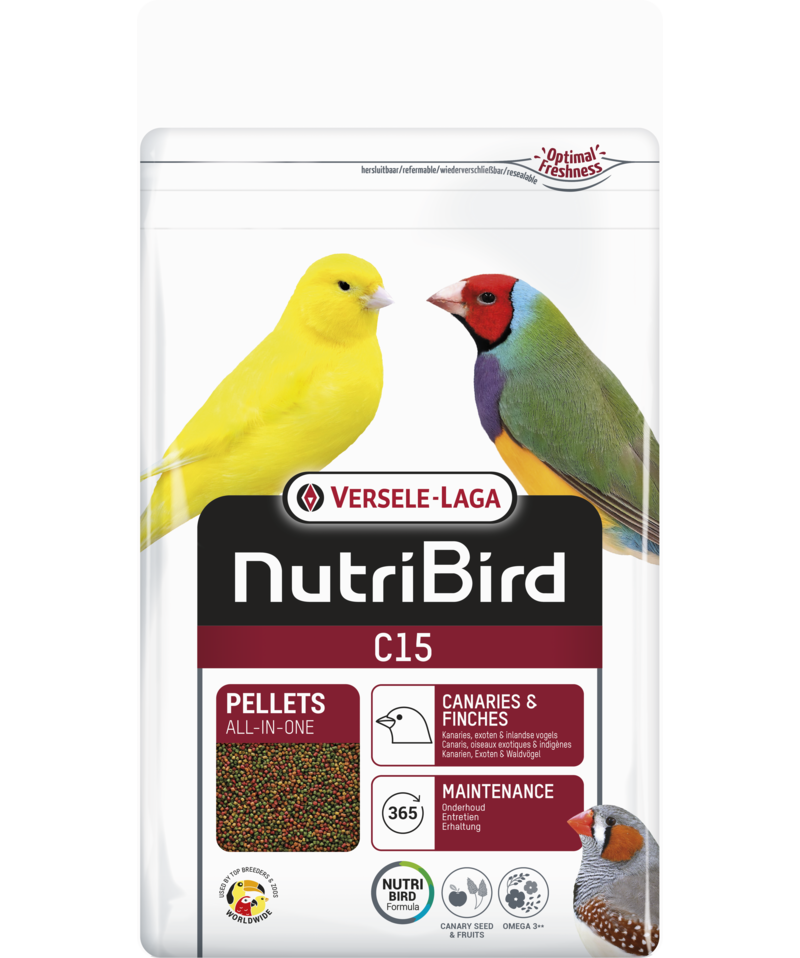 Versele Laga Nutribird C15 Canaries, Tropical & European Finches Resealable