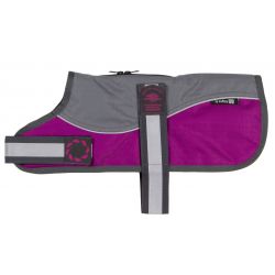 aniMate Reflective Grey/Raspberry  Padded Harness Coat w/o collar (26cm)