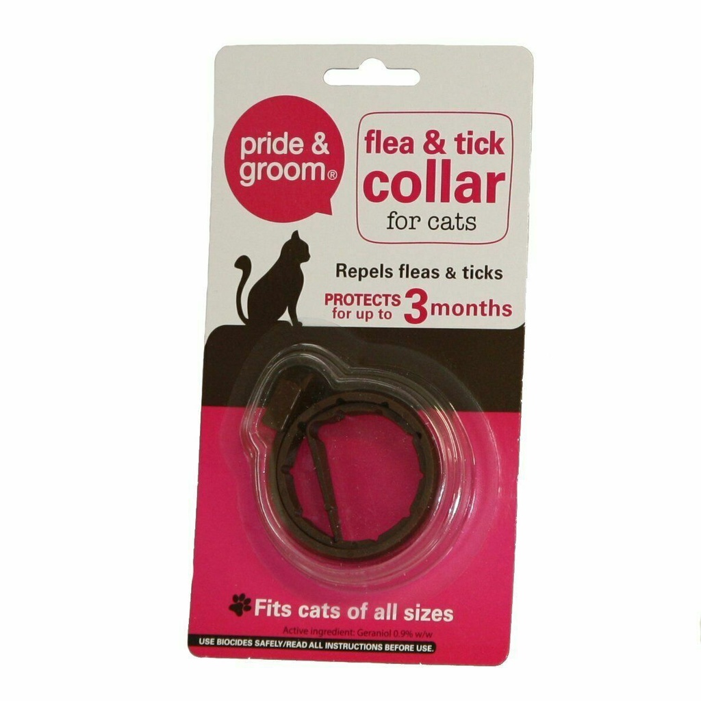 Pride & Groom Flea & Tick Collar For Cats (Repels & Protects Upto 3 Months)