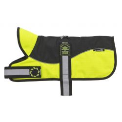 aniMate Reflective Black/Hi-Viz  Padded Harness Coat  (26cm)