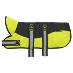 aniMate Reflective Black/Hi-Viz  Padded Harness Coat (51cm)