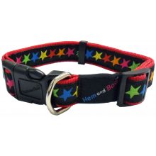 Hemm & Boo Stars Collar Black Small