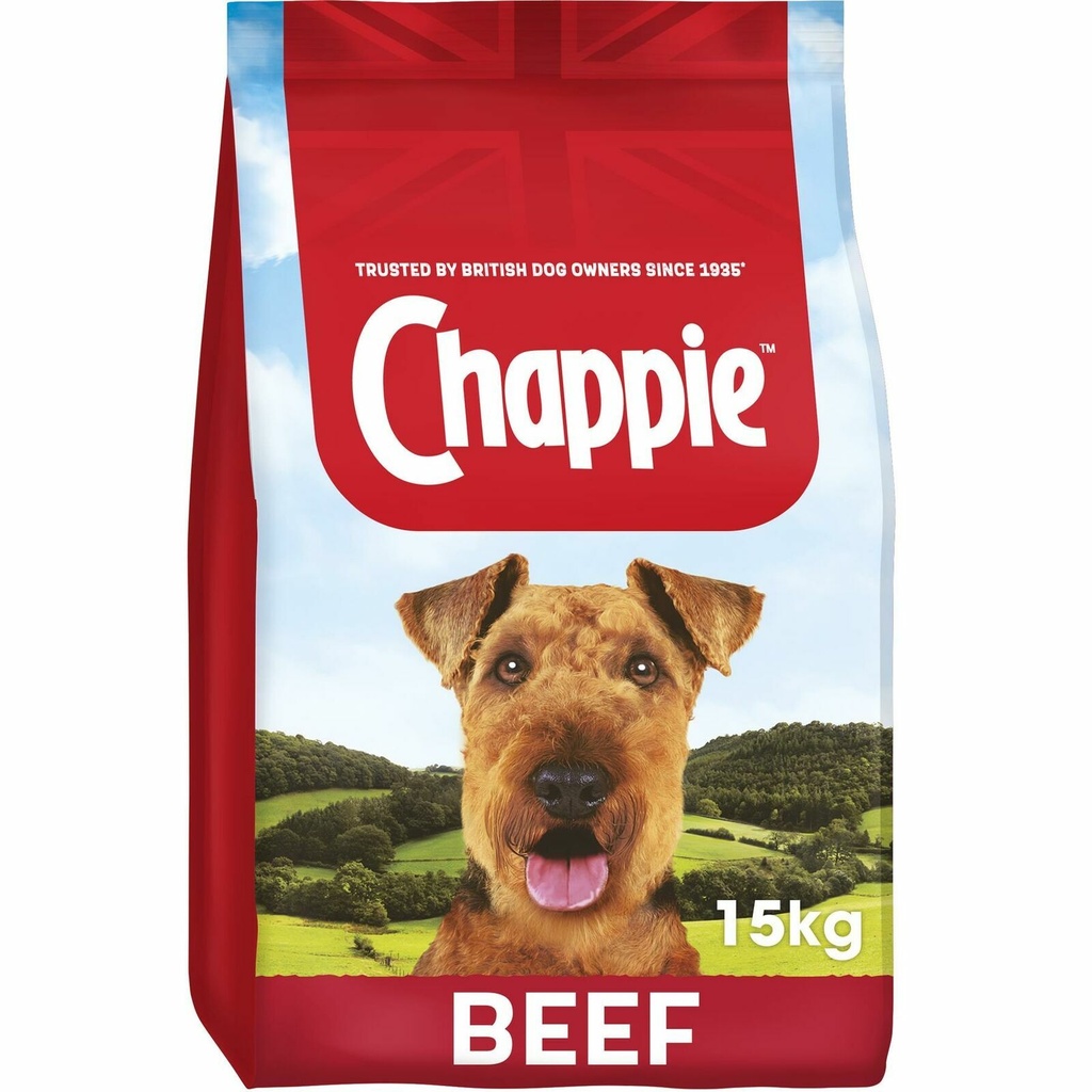 Chappie Complete Dry Adult Dog Food With Beef And Wholegrain Cereal