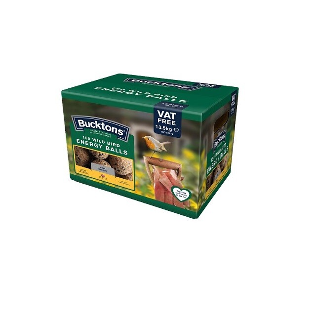 Bucktons Wild Birds High Energy Suet Fat Balls No Net X 150 Sunflower Seeds Etc