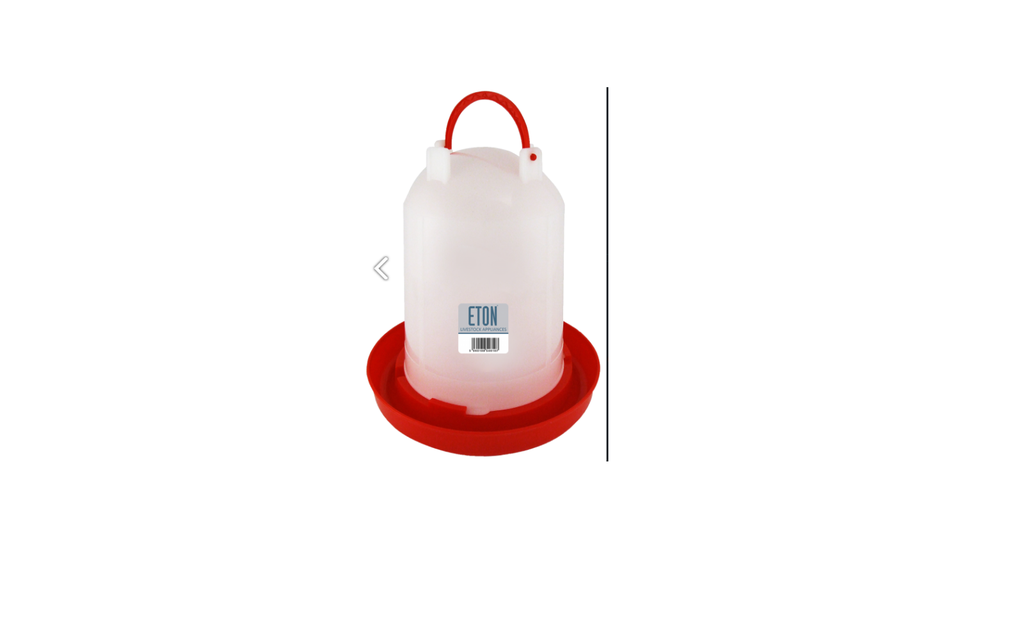Eton Poultry Drinker For Quails, Chicks, Ducks, Partridges, Avian (Red)