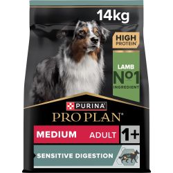PRO PLAN 1+ Adult Dog Sensitive Digestion Medium Breed Lamb