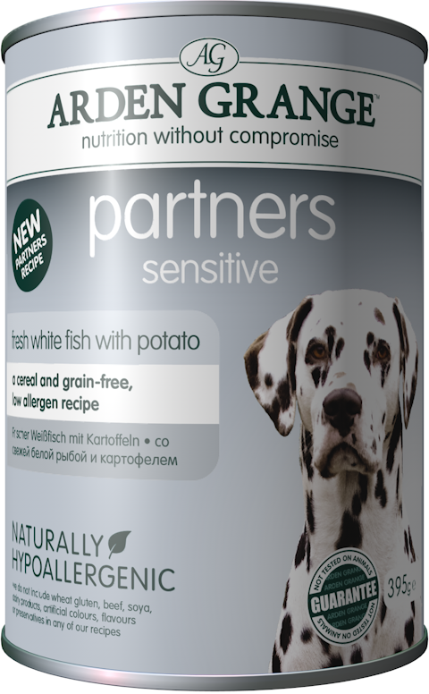 Arden Grange Partners Sensitive Fresh White Fish With Potato 24 X 395Gms Cans