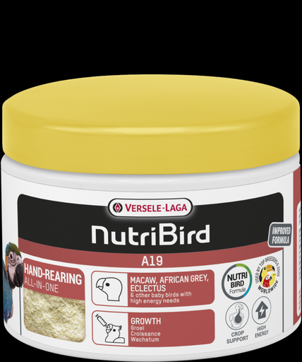 Versele Laga Nutribird A19 Macaws, African Greys Parrots Etc Hand Rearing