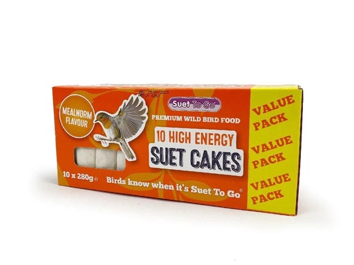 [UNI083] Unipet Suet To Go Wild Bird Suet Block – Mealworm (10 Value Pack)